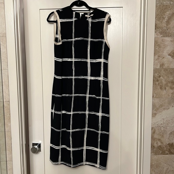 Jason Wu Collection Windowpane Crepe Midi Dress - Picture 2 of 5